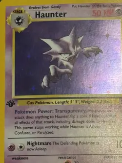 Haunter 6/62 Fossil Holo First Edition MP+ Vintage Pokemon TCG - Image 3