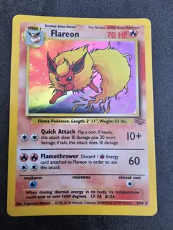 Pokemon TCG Holo Bundle Fossil Jungle Snorlax, Flareon, Haunter - Image 4