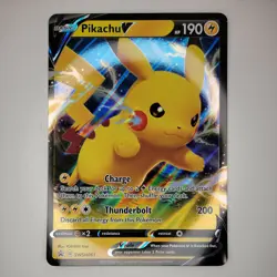 Black Star Promo Pokemon Card, (Jumbo) Pikachu V SWSH061 Ultra Rare - Image 1