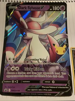 Pokemon Dark Sylveon v SWSH134 Celebrations Jumbo Black Star Promo Card - Image 1
