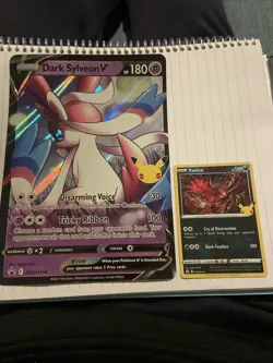 Pokemon Dark Sylveon v SWSH134 Celebrations Jumbo Black Star Promo Card - Image 2