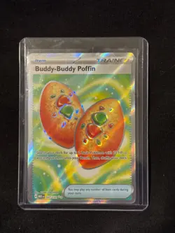 2025 Pokemon MEG En Mega Evolution Ultra Rare Full Art #167 Buddy-Buddy Poffin - Image 1