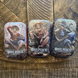 ONE PIECE CARD GAME - TIN PACK ART SET VOL. 2 (TS-02, OP13) x 3 READY TO SHIP - Image 1