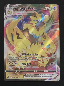 Zeraora VMAX 054/159 Crown Zenith Ultra Rare Holo Pokemon TCG Card NM - Image 1