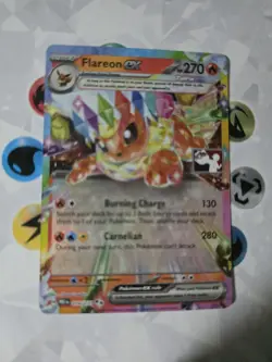 Flareon EX 014/131 Prize Pack Series 7 Pokemon TCG Prismatic Evolutions STAMPED - Image 1