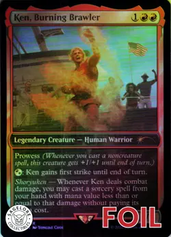 MTG Ken, Burning Brawler (430) | NM Foil | Secret Lair Street Fighter {SLD} - Image 1