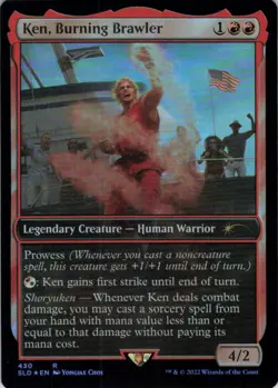 MTG Ken, Burning Brawler (430) | NM Foil | Secret Lair Street Fighter {SLD} - Image 2