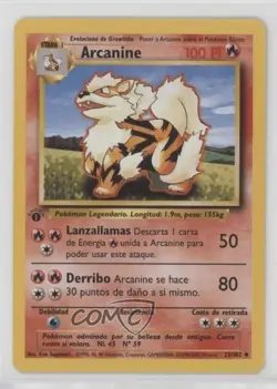 Arcanine Spanish 1st Ed. Pokemon Base Set #23 1999 - Image 1