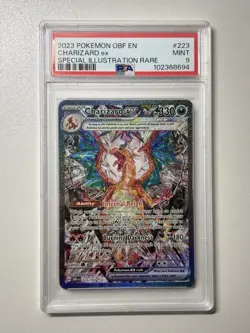 2023 Pokemon Obsidian Flames Charizard EX #223 Special Illustration Rare PSA 9 - Image 1