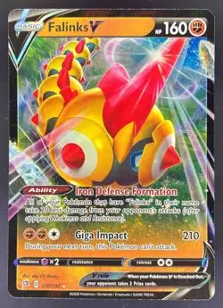2020 Pokemon Gaming Sword & Shield Rebel Clash Falinks V #110/192 - Image 1