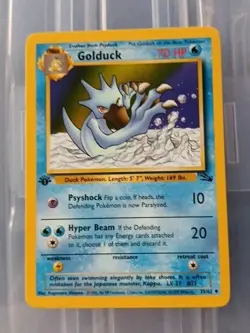 GOLDUCK 1st Edition Fossil 1999 Rare Non Holo Pokemon Vintage 35/62 NM/Mint - Image 1