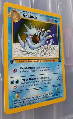 GOLDUCK 1st Edition Fossil 1999 Rare Non Holo Pokemon Vintage 35/62 NM/Mint - Image 2