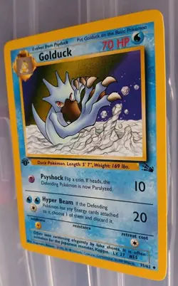 GOLDUCK 1st Edition Fossil 1999 Rare Non Holo Pokemon Vintage 35/62 NM/Mint - Image 3
