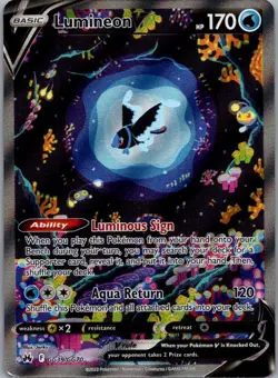 Lumineon V GG39/GG70 Holo Rare V Crown Zenith Galarian Gallery Pokemon Near Mint - Image 1