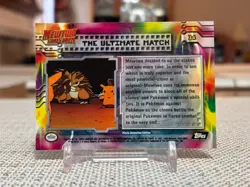 1999 Topps Pokemon First Movie #34 (The Ultimate Match) 2nd Print Black Logo NM - Image 2