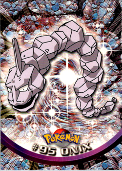 Pokemon Topps 2000 #95 Onix Non Holo Blue Logo Card TV Animation Edition - Image 1