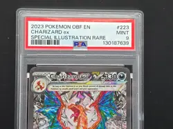 Pokemon TCG Obsidian Flames Charizard EX Card 223/197 SIR PSA 9 Mint - Image 2