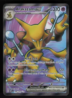 Alakazam ex 188/165 Ultra Rare Scarlet & Violet 151 Pokemon TCG Card NM - Image 1