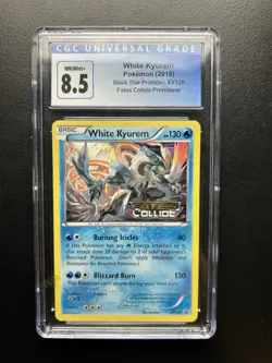 2016 Pokemon White Kyurem #XY128 XY Promo Prerelease Fates Collide Holo CGC 8.5 - Image 1