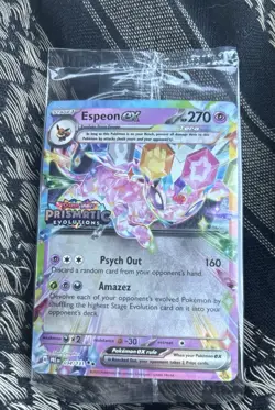 NEW/SEALED Espeon ex 034/131 Prismatic Evolutions Stamped Promo Pokemon Card - Image 1