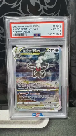 2023 Pokemon Sword And Shield Darkrai Full Art VSTAR Crown Zenith PSA 10 - Image 1