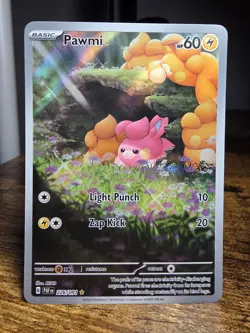 Pawmi 226/091 Paldean Fates Full Art Ultra Rare Holo Pokemon Card NM - Image 1