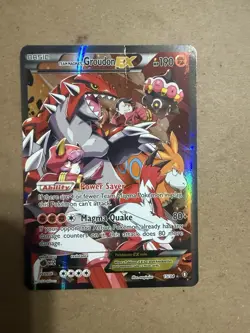 Pokemon Team Magma's Groudon EX 15/34 Double Crisis Ultra Rare Holo Creased - Image 1