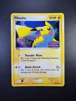 2006 POKEMON PIKACHU EX HOLON PHANTOMS STAMPED 78/110 REVERSE FOIL TCG - Image 1