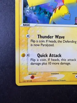 2006 POKEMON PIKACHU EX HOLON PHANTOMS STAMPED 78/110 REVERSE FOIL TCG - Image 4