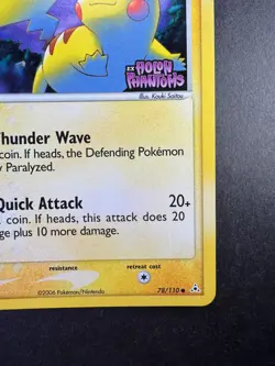 2006 POKEMON PIKACHU EX HOLON PHANTOMS STAMPED 78/110 REVERSE FOIL TCG - Image 5