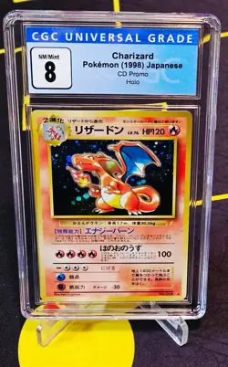 1998 Pokemon Charizard Japanese CD Promo 6 Holo CGC 8 - Image 1