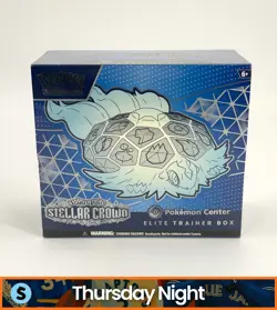POKEMON CENTER TCG SCARLET & VIOLET STELLAR CROWN SEALED ELITE TRAINER BOX - Image 1