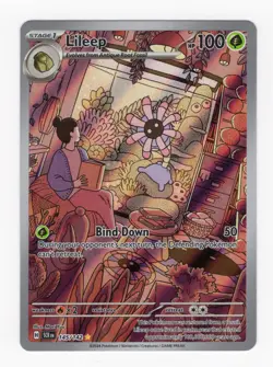 Pokemon TCG Card Lileep 145/142 Stellar Crown Illustration Rare Holo - NM - Image 1