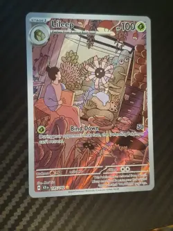 Pokemon TCG Card Lileep 145/142 Stellar Crown Illustration Rare Holo - NM - Image 1