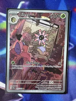 Pokemon TCG Card Lileep 145/142 Stellar Crown Illustration Rare Holo - NM - Image 1