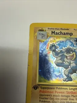 Machamp 1st Edition Holo WOTC Pokemon TCG Base Set 8/102 Rare MP - Image 2