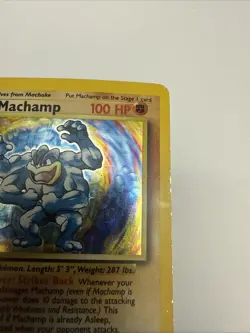 Machamp 1st Edition Holo WOTC Pokemon TCG Base Set 8/102 Rare MP - Image 3