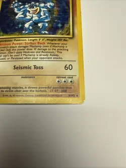 Machamp 1st Edition Holo WOTC Pokemon TCG Base Set 8/102 Rare MP - Image 4
