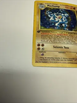 Machamp 1st Edition Holo WOTC Pokemon TCG Base Set 8/102 Rare MP - Image 5