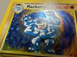 Machamp 8/102 1st Edition Holo Rare Deck Exclusives Base Set Pokemon TCG LP - Image 2