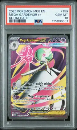 2025 POKEMON MEG EN-MEGA EVOLUTION ULTRA RARE #159 MEGA GARDEVOIR EX PSA 10 - Image 1