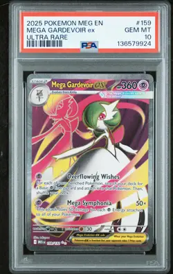 2025 POKEMON MEG EN-MEGA EVOLUTION ULTRA RARE #159 MEGA GARDEVOIR EX PSA 10 - Image 1