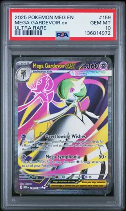 2025 POKEMON MEG EN-MEGA EVOLUTION ULTRA RARE #159 MEGA GARDEVOIR EX PSA 10 - Image 1