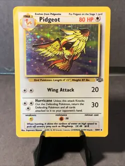 Pokemon TCG Pidgeot #8/64 Jungle Set Unlimited Holo Rare WOTC VTG 1999 - Image 1