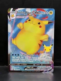 Surfing Pikachu VMAX 009/025 Celebrations Holo Pokemon TCG NM-M - Image 1