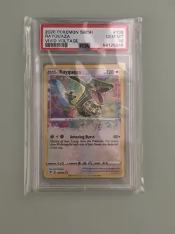 2020 POKEMON SWORD & SHIELD VIVID VOLTAGE #138 RAYQUAZA PSA 10 - Image 2
