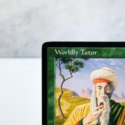 MTG Worldly Tutor Mirage Uncommon Green Instant Old Frame Creature Search Japan - Image 2