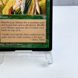 MTG Worldly Tutor Mirage Uncommon Green Instant Old Frame Creature Search Japan - Image 5