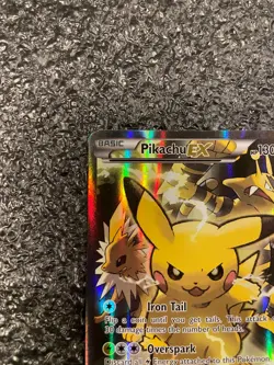 Pokemon TCG Pikachu EX XY124 Black Star Promo 2016 Holo LP - Image 2