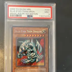 Konami Yu-Gi-Oh! Blue-Eyes Toon Dragon MRL-000 Magic Ruler 1st Edition PSA 9 - Image 3